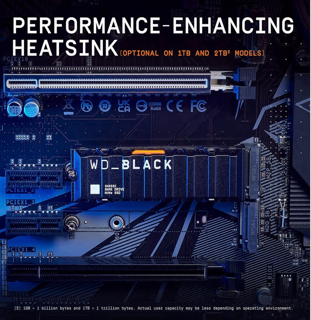 NEW Western Digital WD BLACK 2TB SN850 with HEATSINK M.2 NVMe (Sealed)