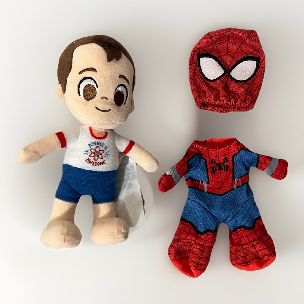 Disney Marvel Nuimos Peter Parker SPIDER-MAN Plush Doll Retired HTF 7” Poseable