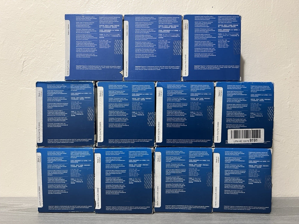 LOT OF 11 Intel Core CPUs Intel i5 6500, Celeron G3930, i7 4790