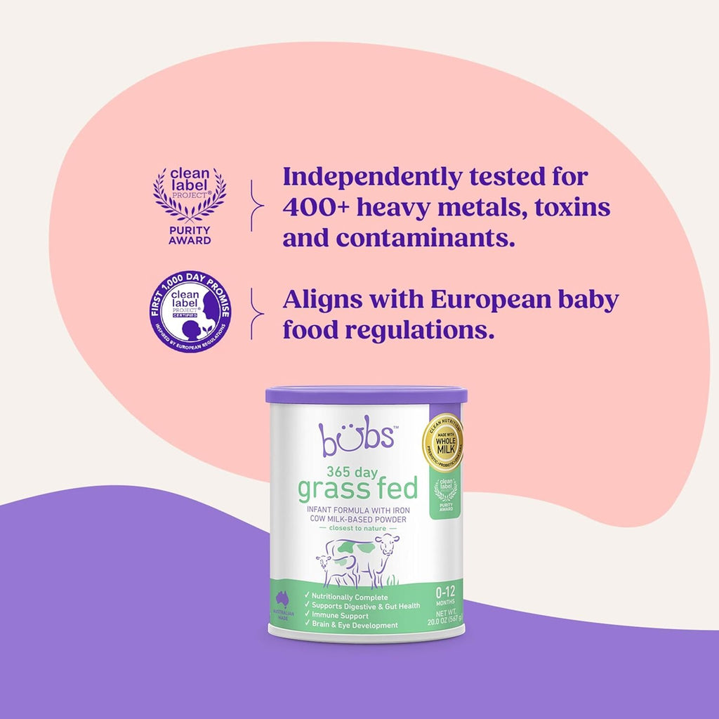 Bubs 365 Grass Fed For Infants 0-12 Months 20oz Immune Support