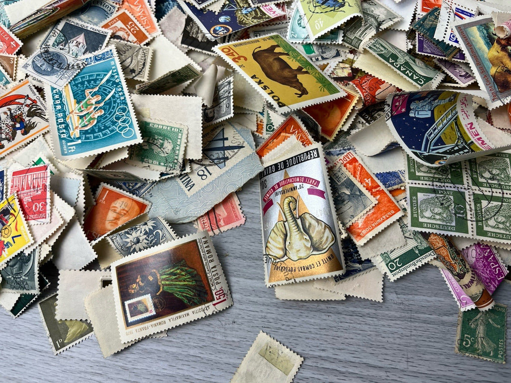 Lot of 2,000+ Postage Vintage Stamps - Rare Collectible Stamps Unknown Value