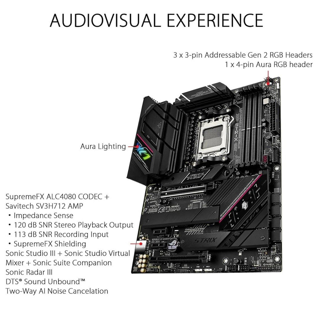 ASUS ROG Strix B650E-F Gaming WiFi AMD B650 AM5 Ryzen™ Desktop 9000 8000