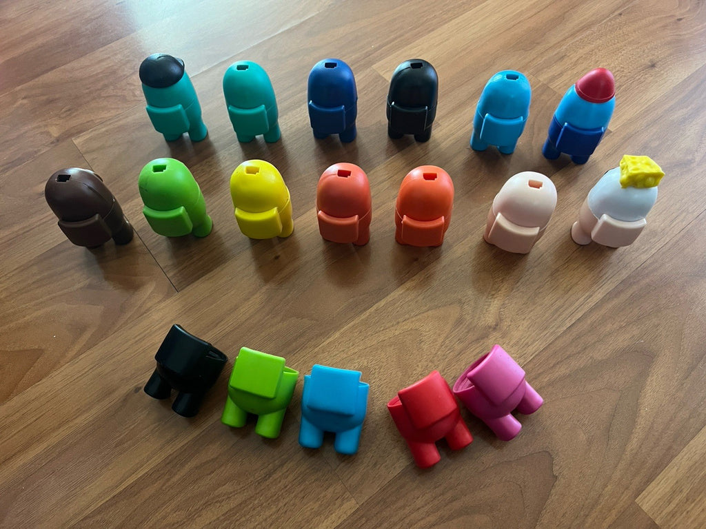 Among Us Buildable Action Figures Lot Of 18 Interchangeable