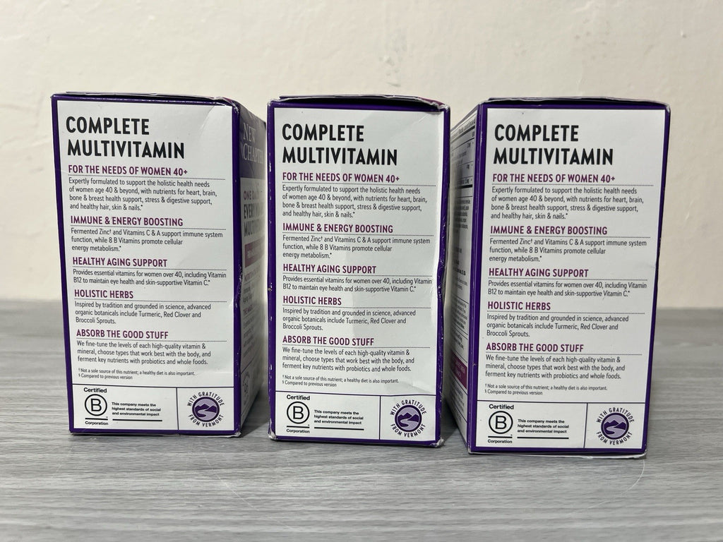 LOT OF 3- New Chapter One Daily Every Woman’s Multivitamin 40+ 96 Tablets