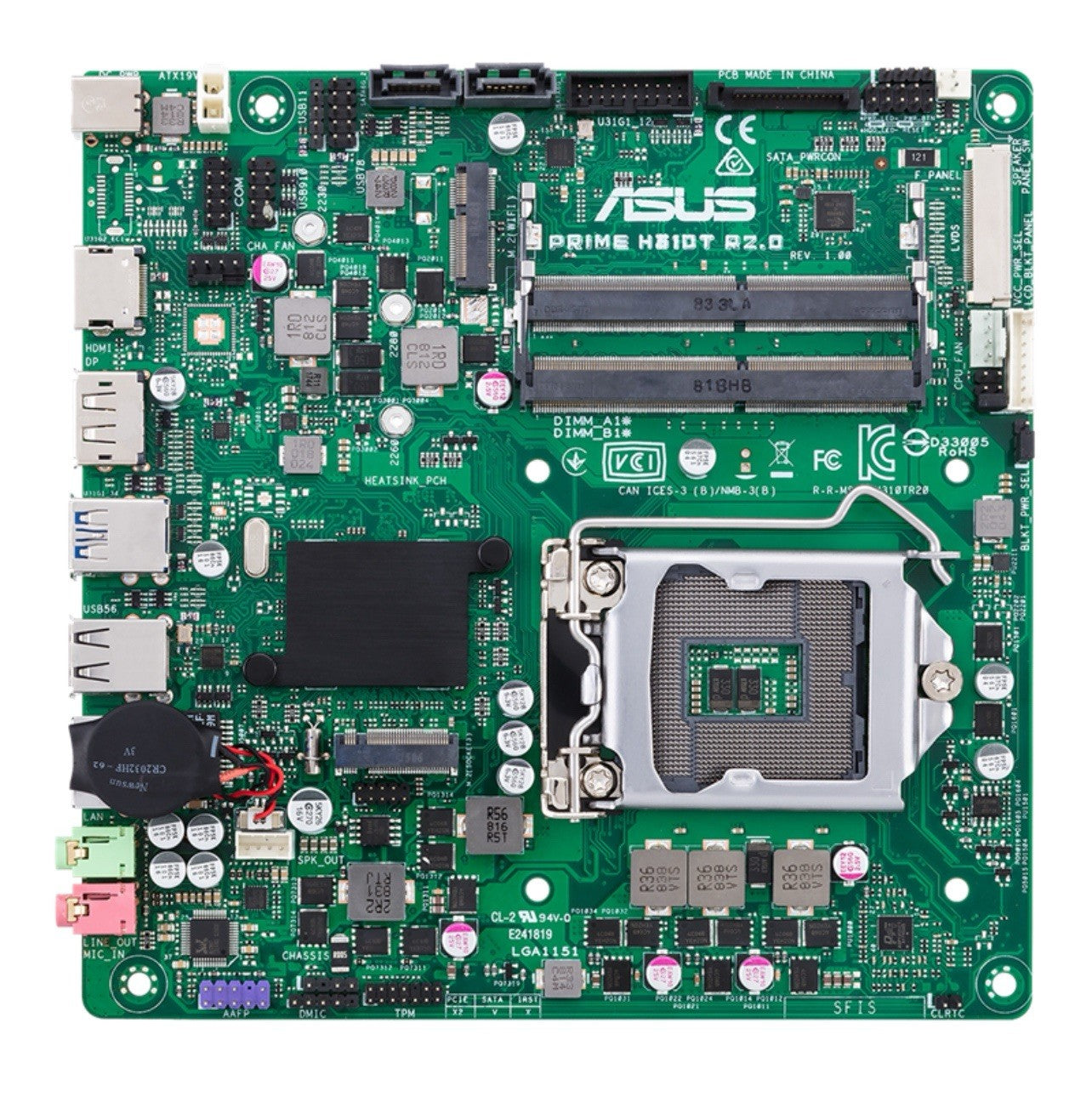 ASUS PRIME Mini-ITX  H310T- R2.0 Business Motherboard LOT OF 4