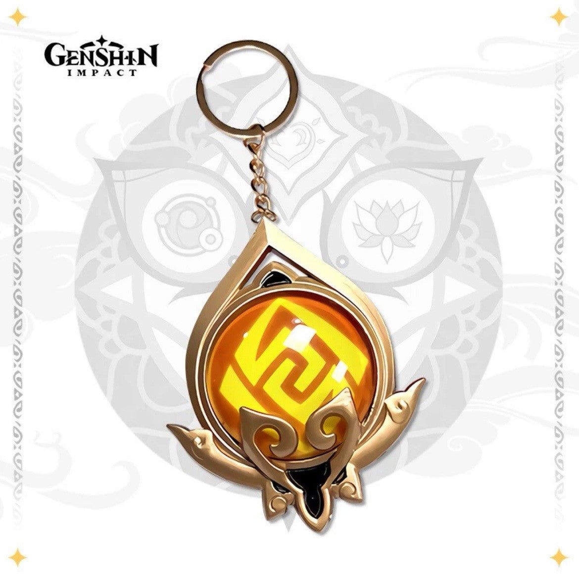 Genshin Impact Sumeru Vision Metal Keychain Key Ring Eye Of Original God Gift