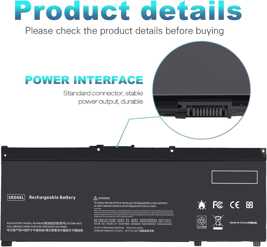 SR04XL Battery For HP Pavilion Laptop 15-CB000 Power 15-CB000 15-CE015DX