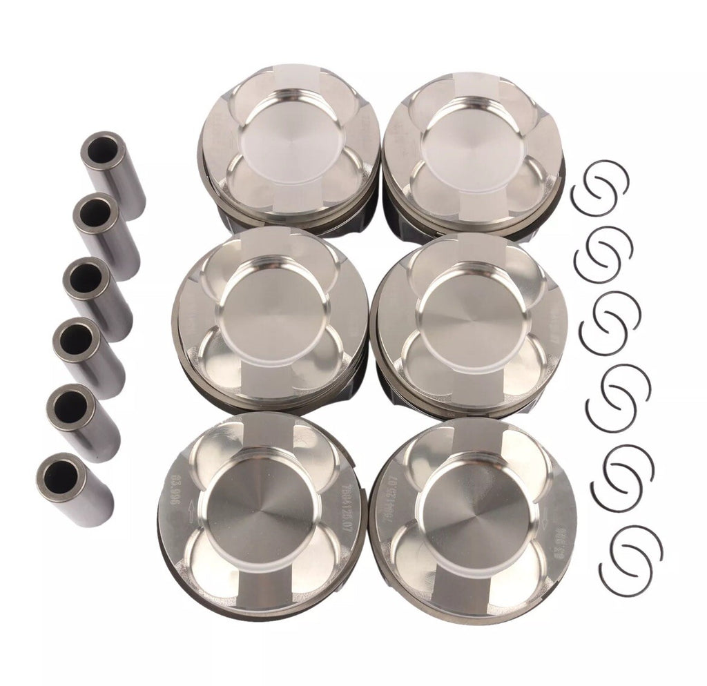 6PCS Engine Pistons Rings Set 84mm N54 Engine Fit for E82 E90 E91 E92 E93 E60