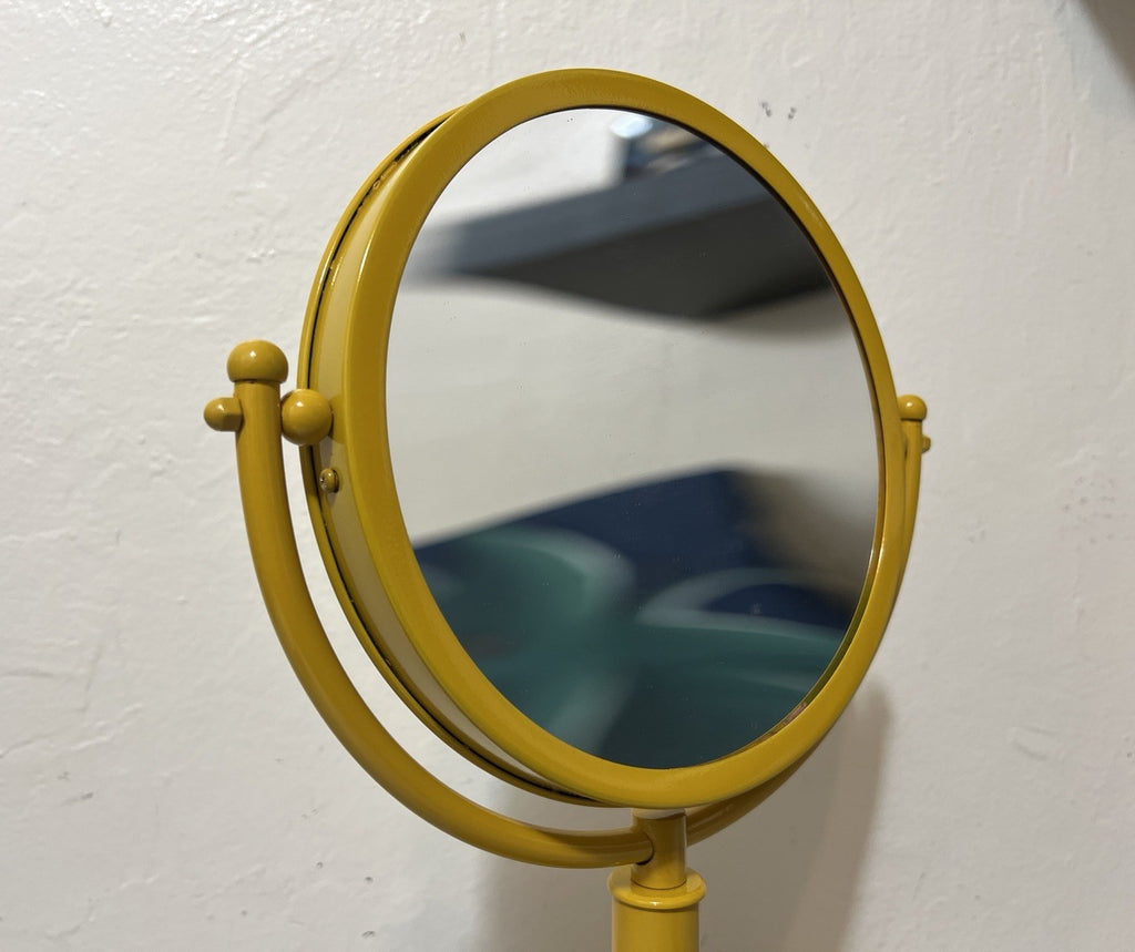Allied Brass 8 Inch Vanity Top Make-Up Mirror with Grooved Accents SPANISH GOLD