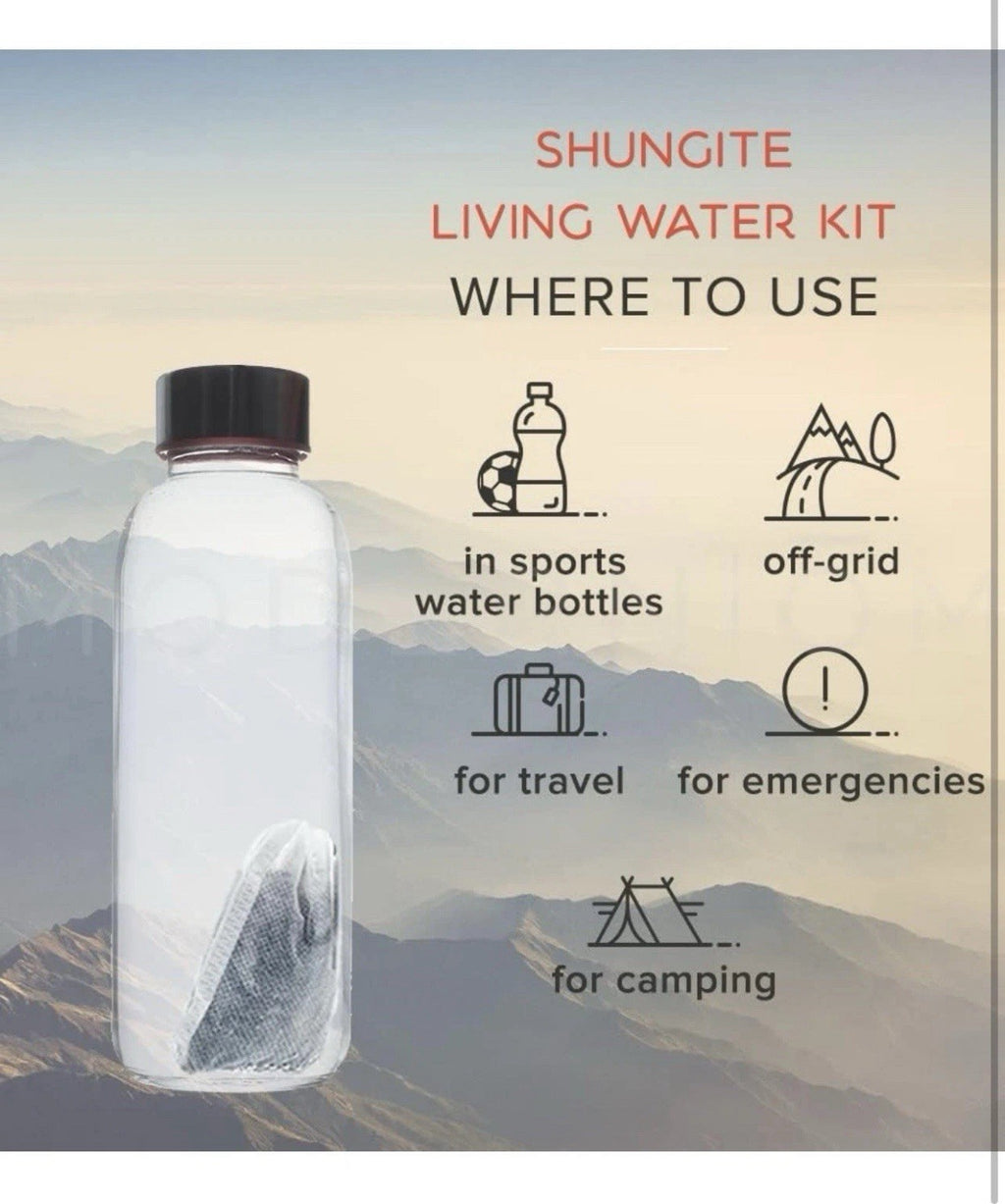 Modern ŌM Shungite Living Water Kit | Ready to Use Elite Shungite Stone Gravel