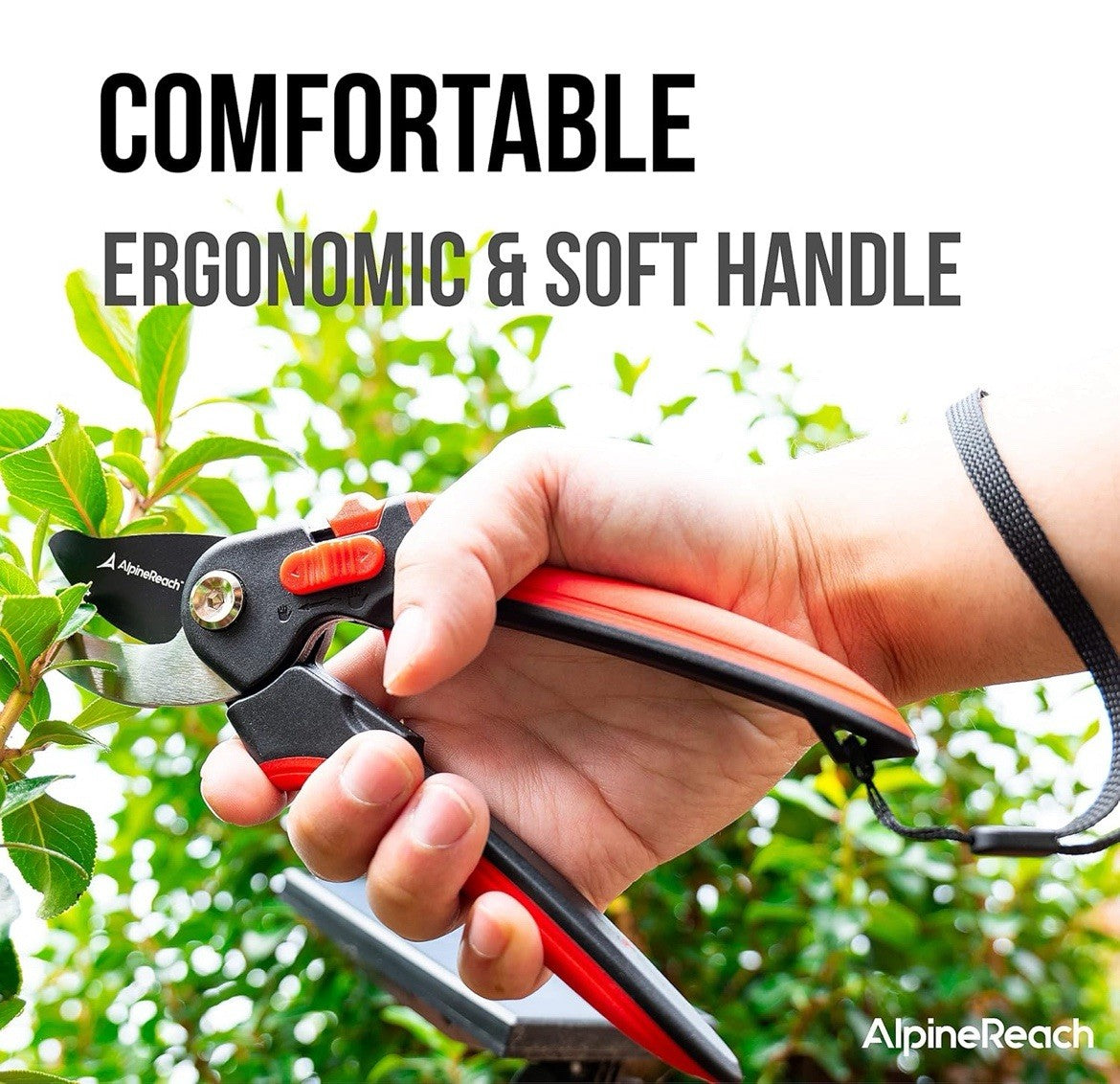 AlpineReach Bypass Pruning Shears 3/4” Garden Clippers - Sharp Steel Blade