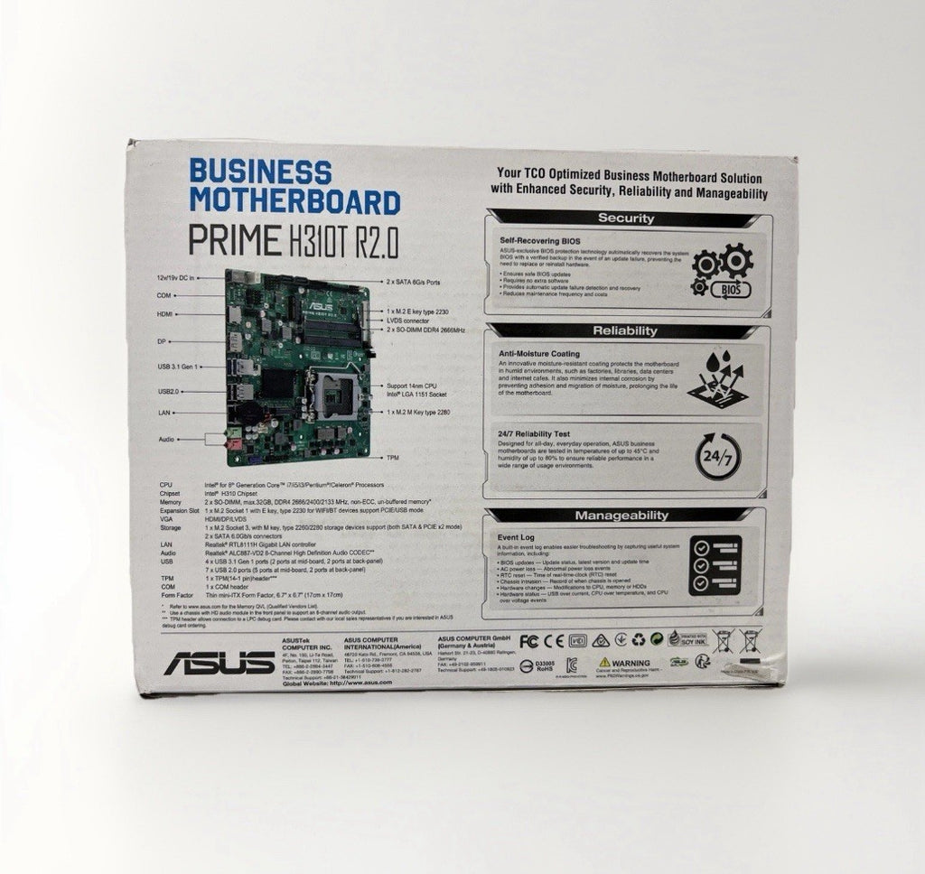 ASUS PRIME Mini-ITX  H310T- R2.0 Business Motherboard LOT OF 4