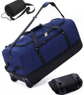 32” Expandable 140L Rolling Duffle Bag Luggage with 2 Inline Wheels Convertible