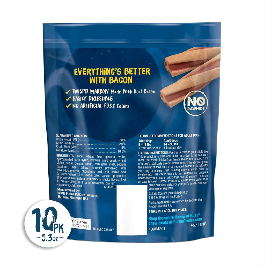 Busy Beggin' Twist'd Tiny Dog Treats (SIX PACK) Purina 10 ct. Pouches