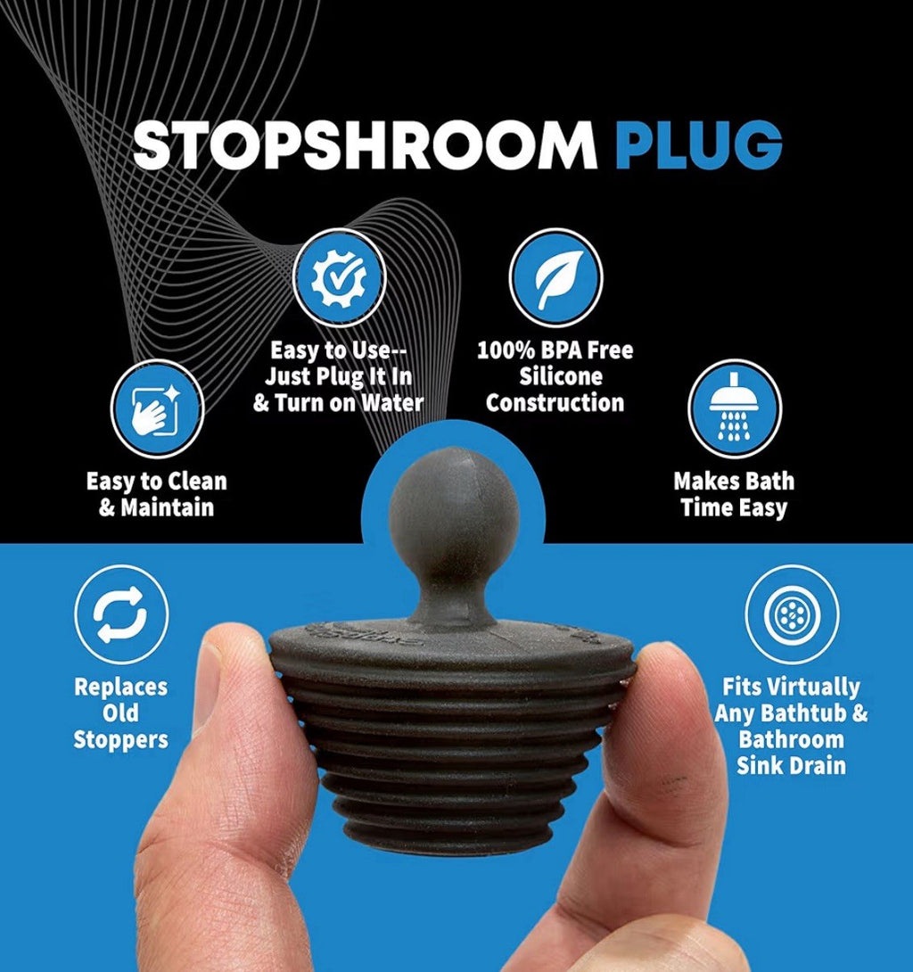 2x TubShroom Ultra (Stainless) Strainer Plus StopShroom Plug Combo for Tub Drain