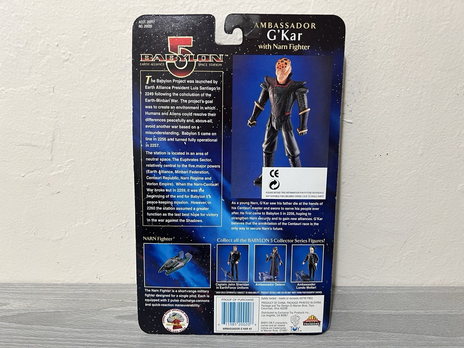 Babylon 5 - Ambassador G'Kar w/ Narn Fighter (Alternate Outfit) New 1997 Vintage