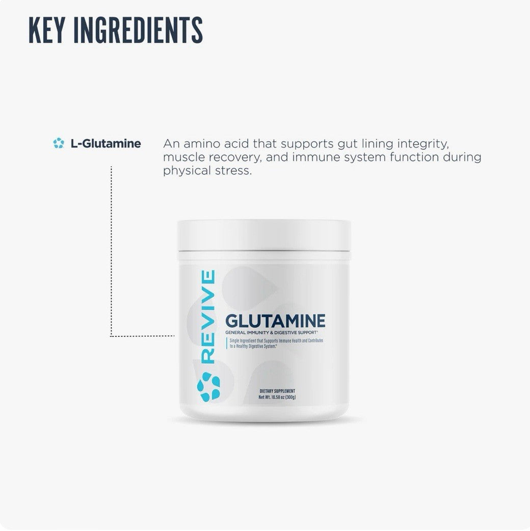 REVIVE Glutamine Powder for Muscle & Immune Health - 30 Servings - USA Authentic