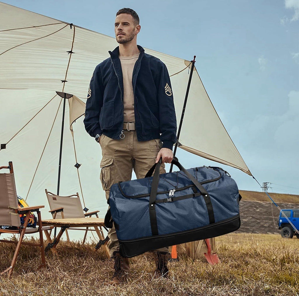 32” Expandable 140L Rolling Duffle Bag Luggage with 2 Inline Wheels Convertible