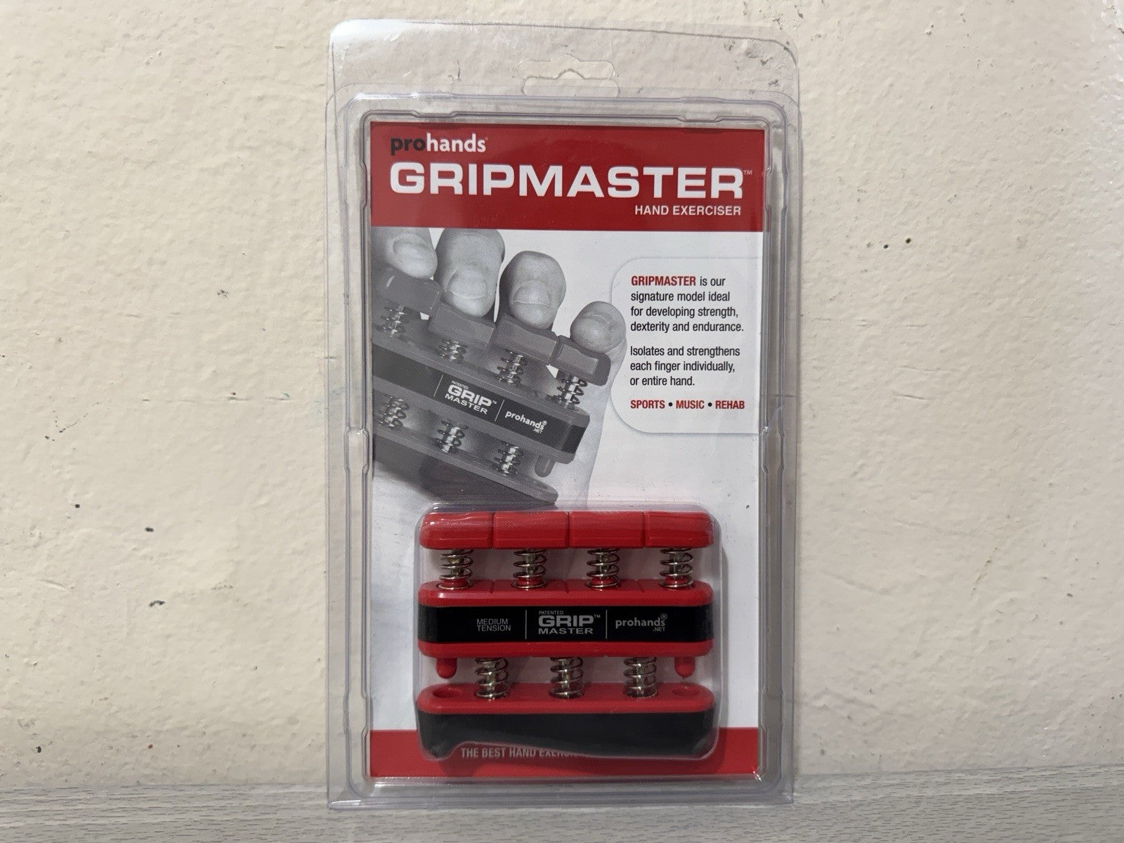 Gripmaster Hand Exerciser - Medium (Red)