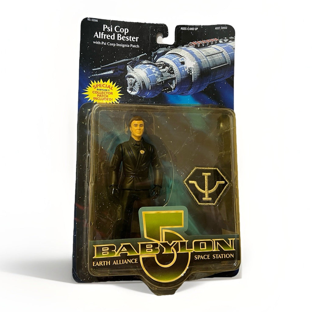 BABYLON 5 PSI COP ALFRED BESTER ACTION FIGURE FACTORY SEALED with Psi Corp Patch