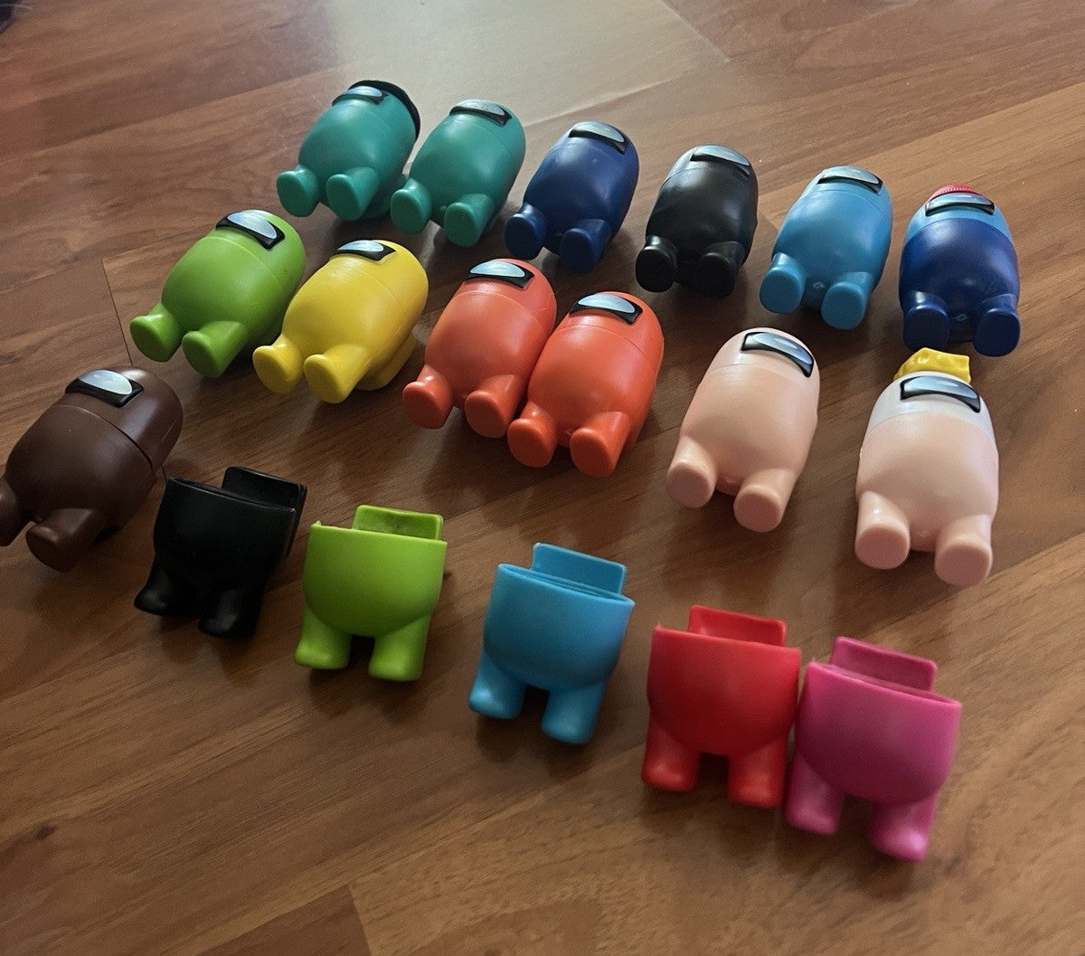 Among Us Buildable Action Figures Lot Of 18 Interchangeable