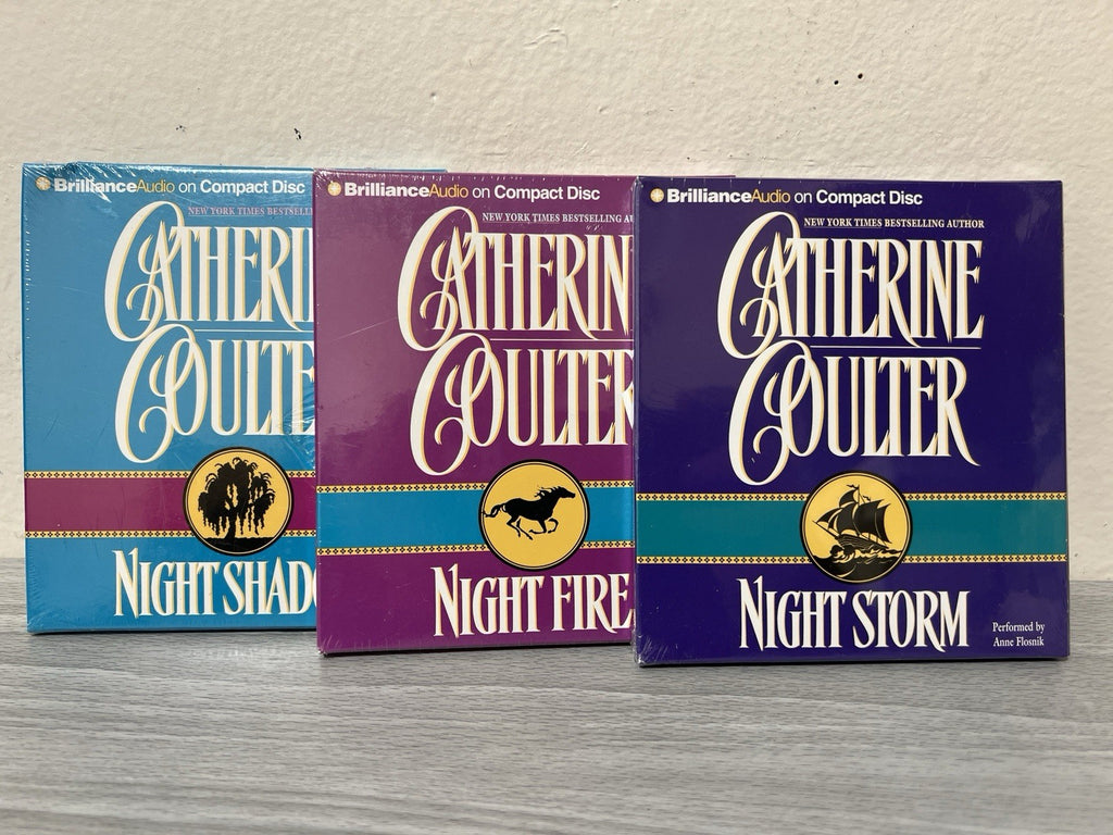 Night Storm, Night Fire, Night Shadow Catherine Coulter Audiobook CD LOT OF 3
