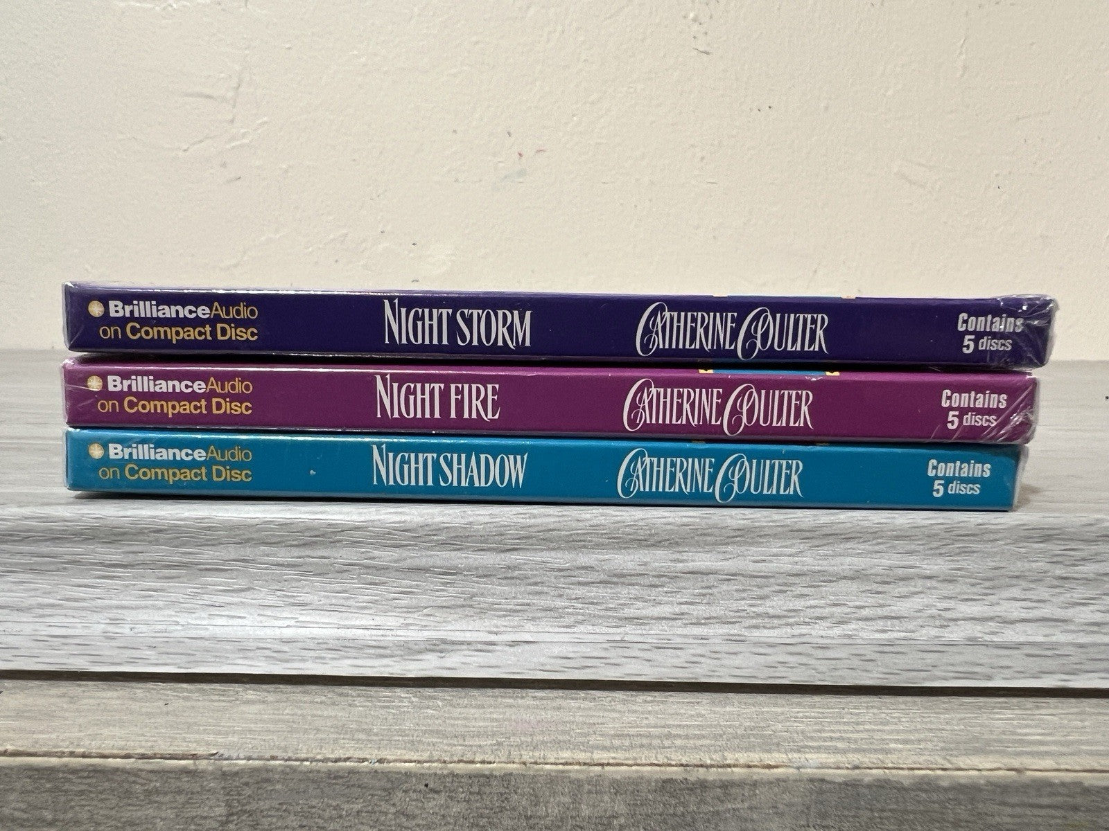 Night Storm, Night Fire, Night Shadow Catherine Coulter Audiobook CD LOT OF 3
