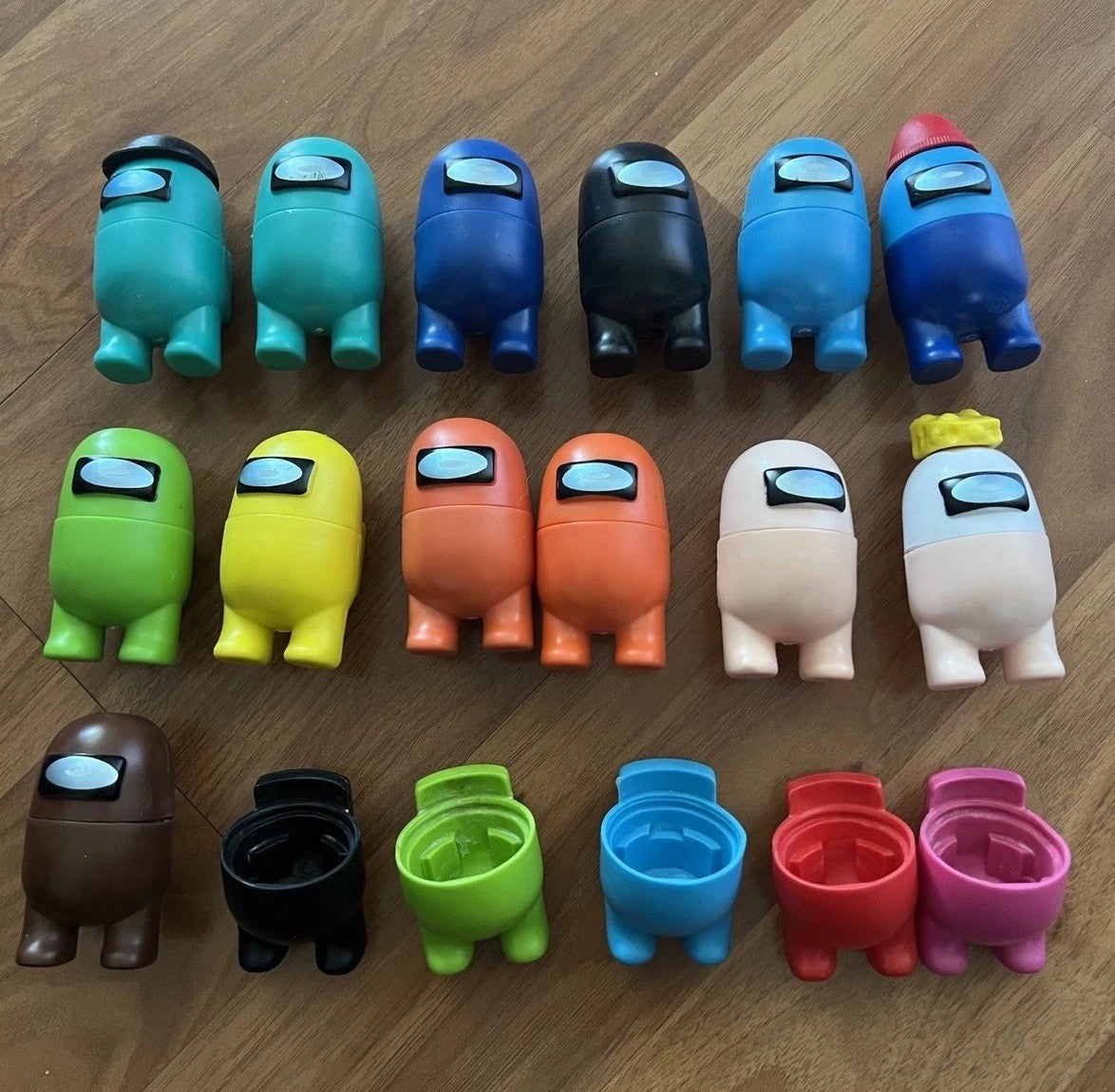 Among Us Buildable Action Figures Lot Of 18 Interchangeable