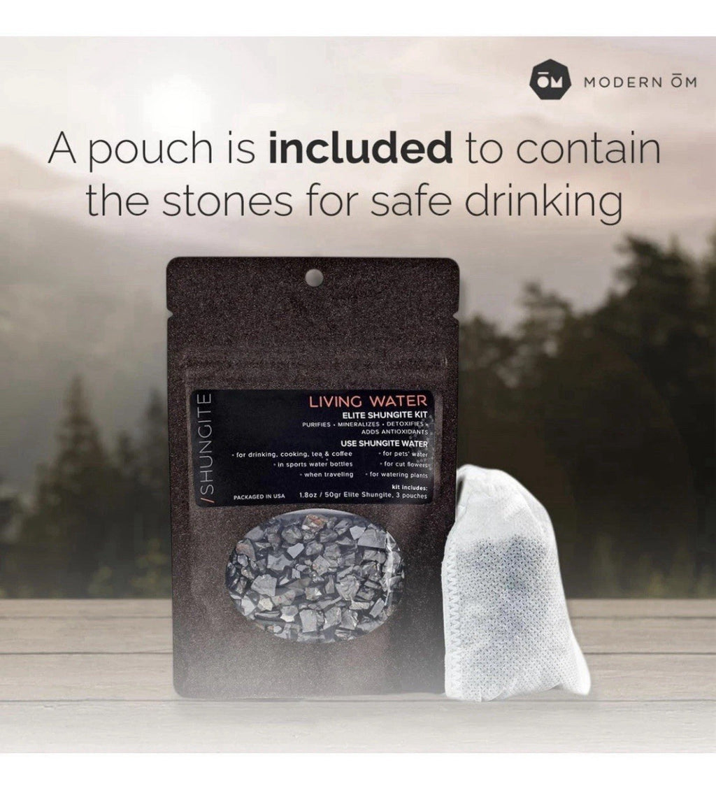 Modern ŌM Shungite Living Water Kit | Ready to Use Elite Shungite Stone Gravel