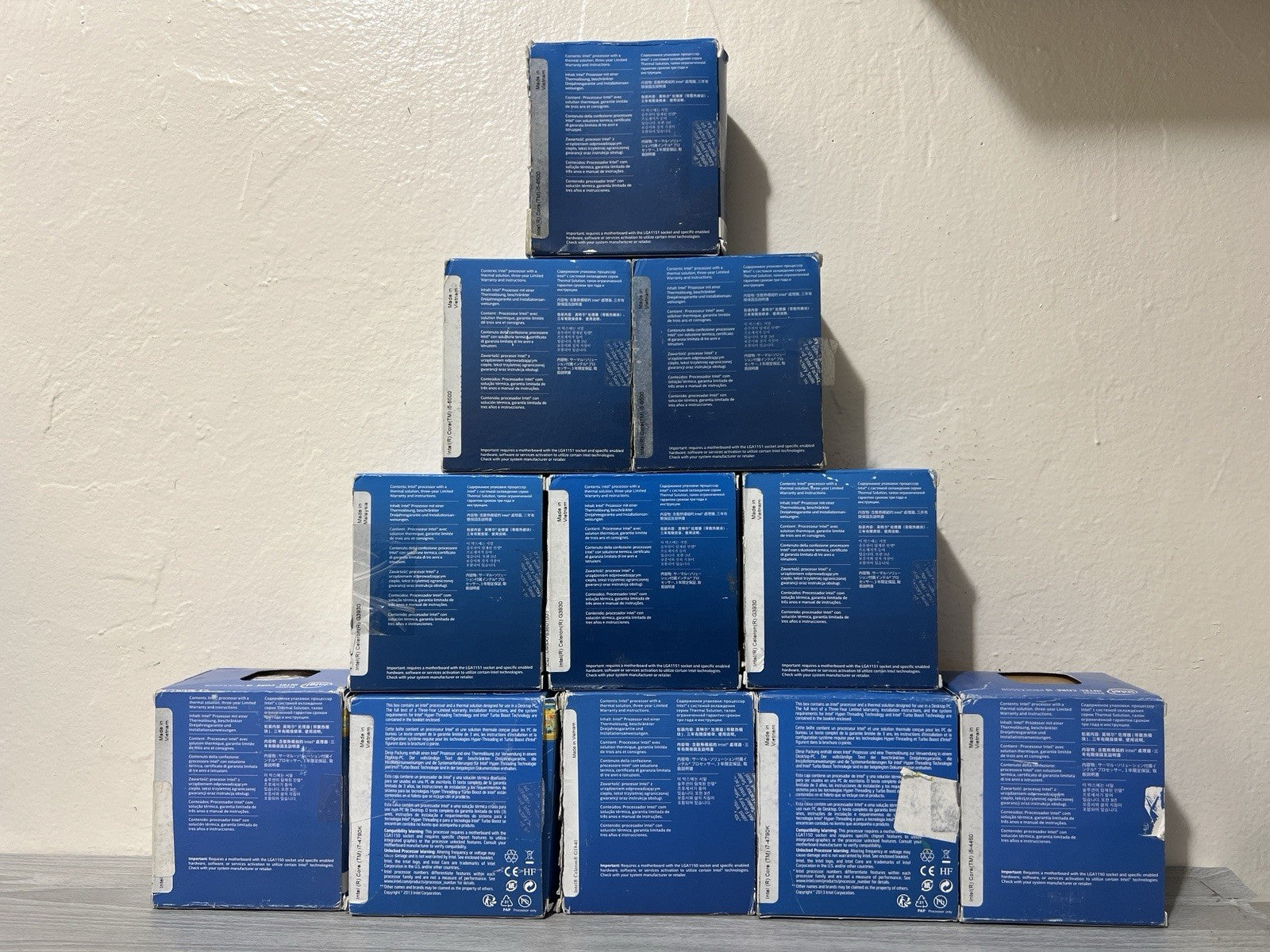 LOT OF 11 Intel Core CPUs - i5 6500, Celeron G3930, i5-4460, i7-4790k, G1840