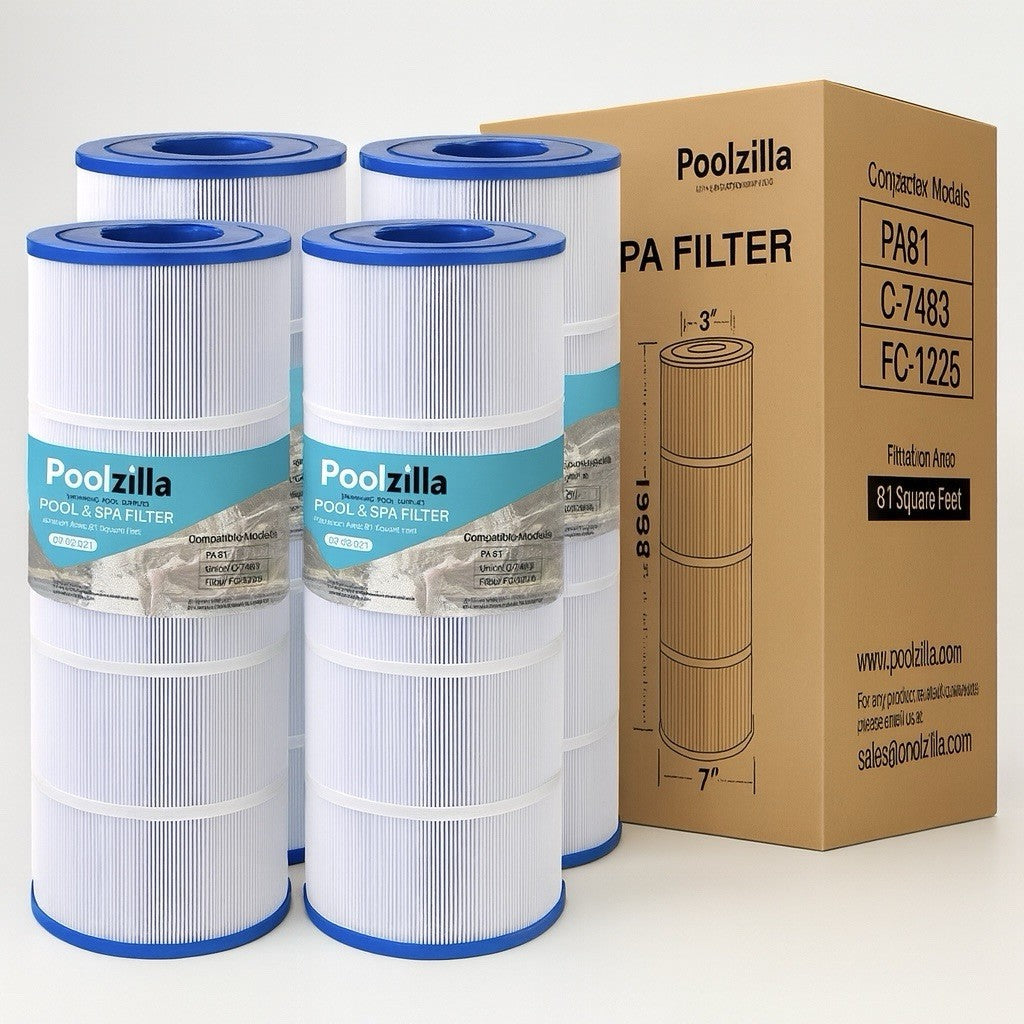 Poolzilla 4 Pack Pool Filter Replacement For PLFPCC80, CCP320, Pleatco PCC80..