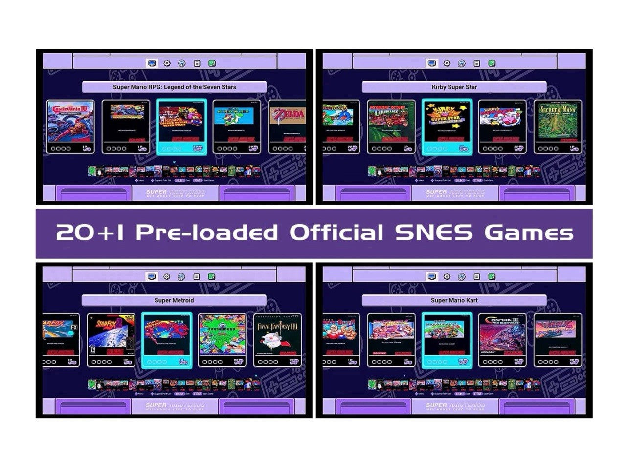 AUTHENTIC Super Classic Mini Entertainment System SNES Included 21 Games