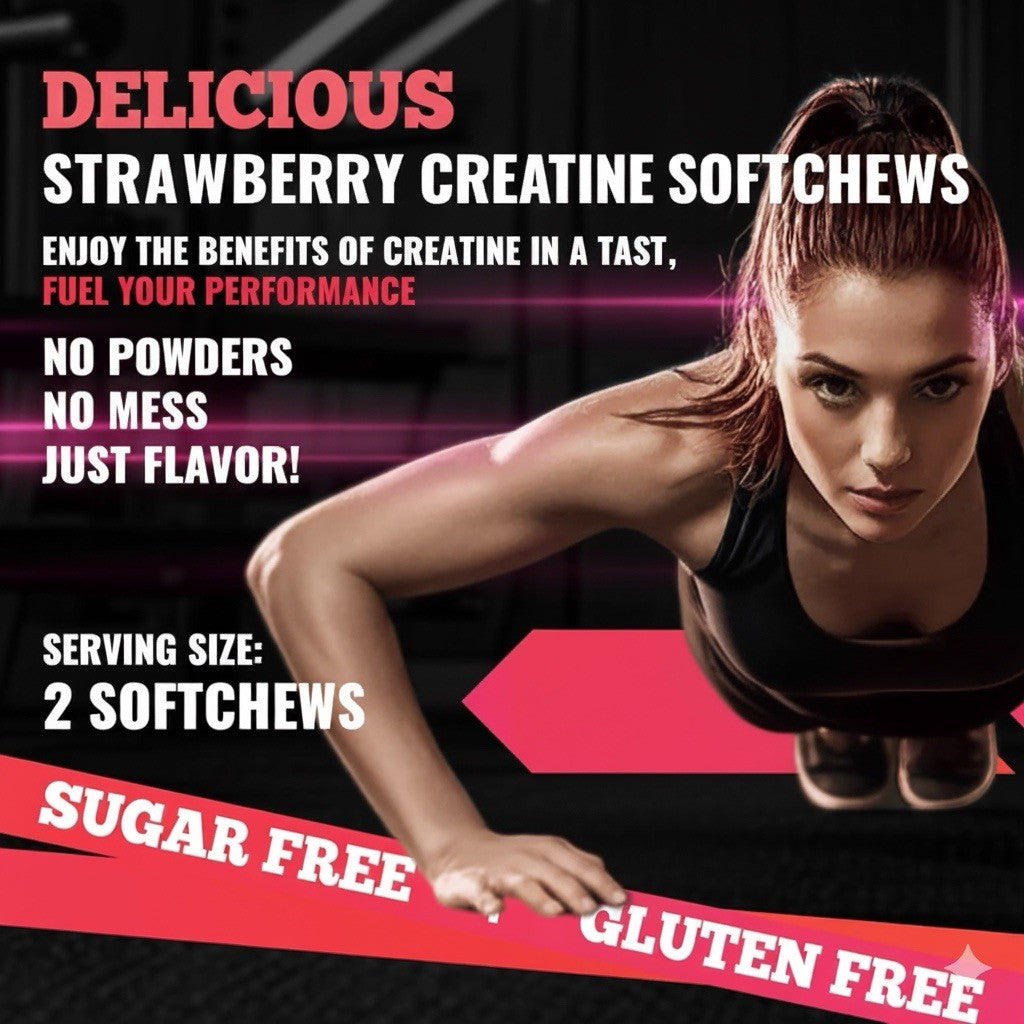 Creatine Monohydrate Chews – Energy & Muscle Growth Support With Electrolytes