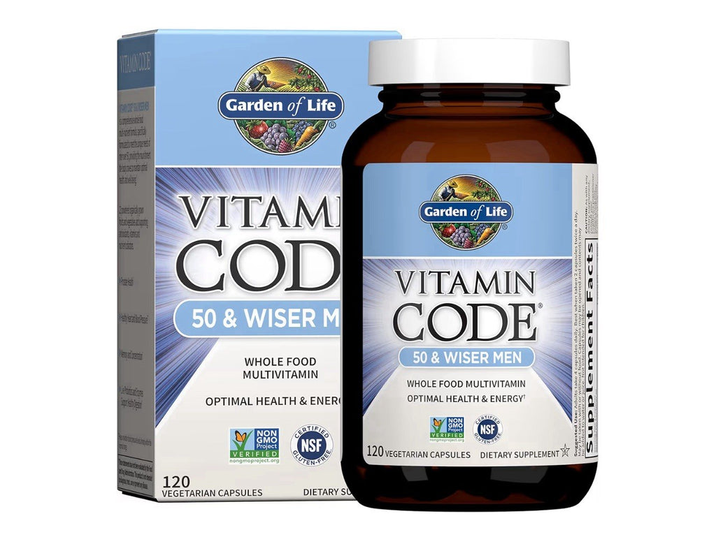 Garden of Life Multivitamin Men Code 50 & Wiser Vegetarian 120 Caps