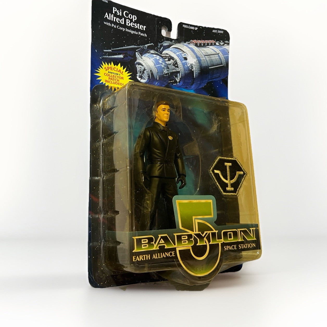 BABYLON 5 PSI COP ALFRED BESTER ACTION FIGURE FACTORY SEALED with Psi Corp Patch