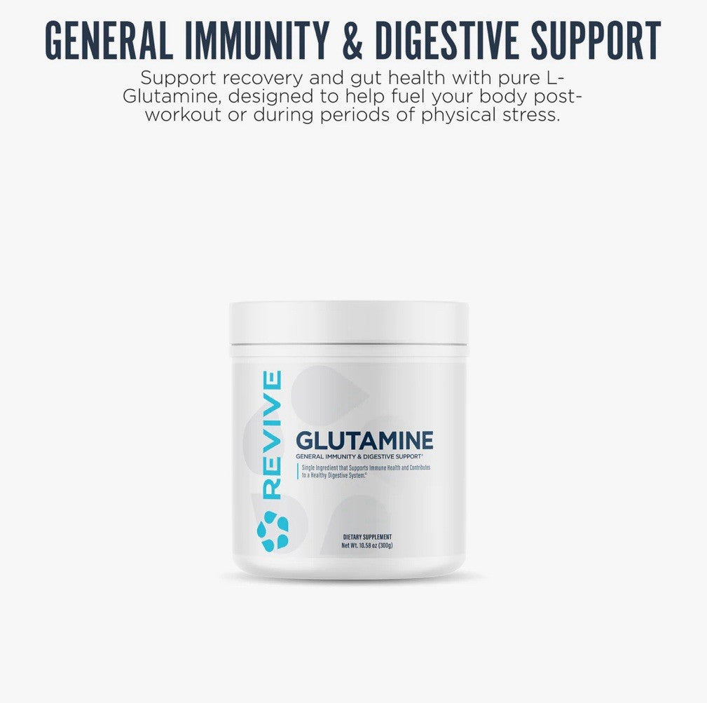 REVIVE Glutamine Powder for Muscle & Immune Health - 30 Servings - USA Authentic