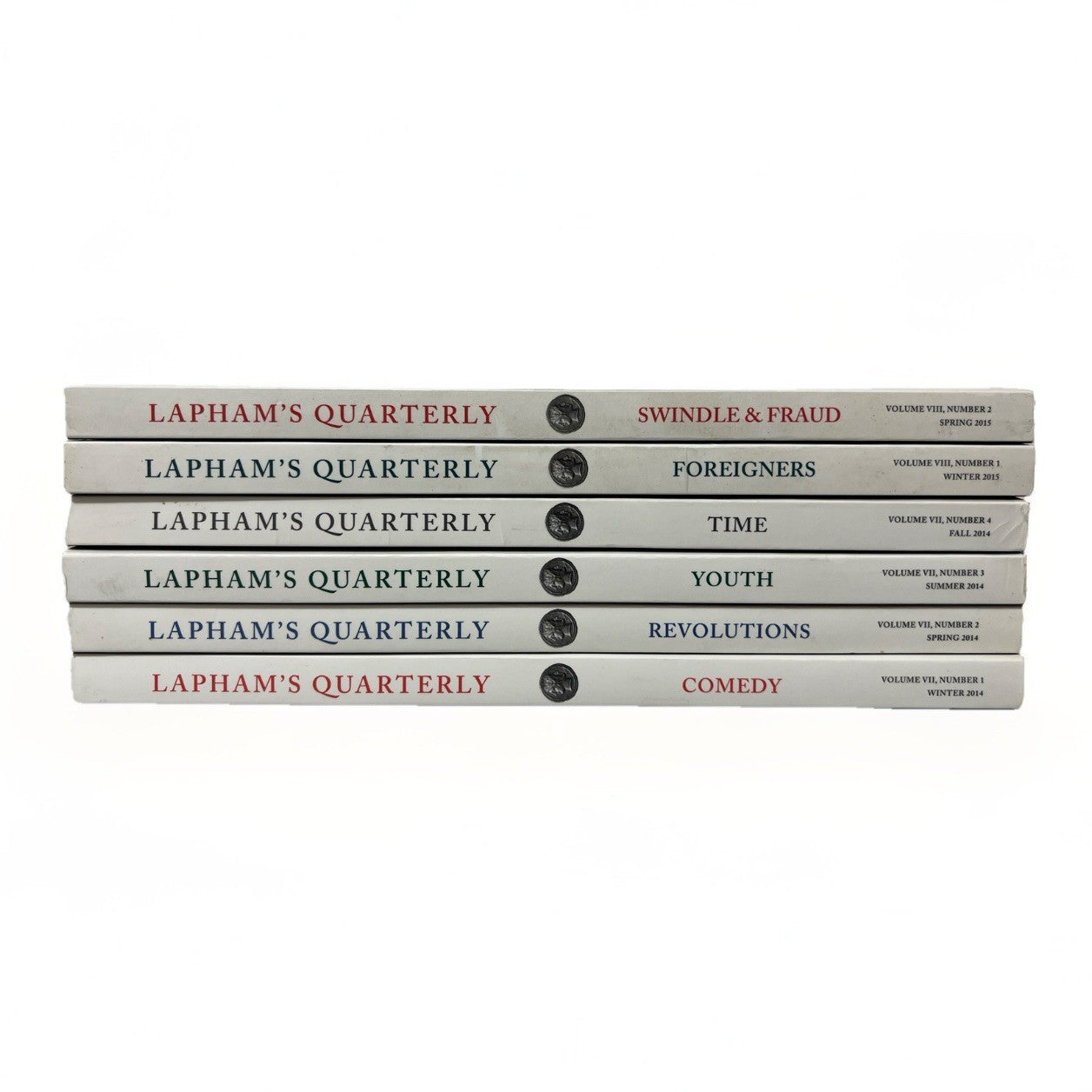 LAPHAM'S QUARTERLY- Winter 2014-Spring 2015 LOT OF 6