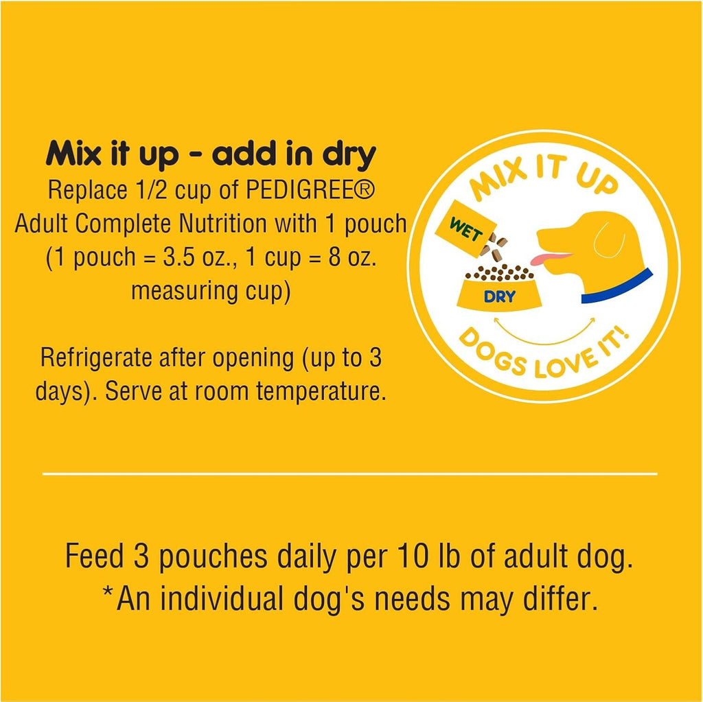 Pedigree Wet Dog Food Variety Pack 16 Pack 3.5 oz. Real Chicken Choice Cuts