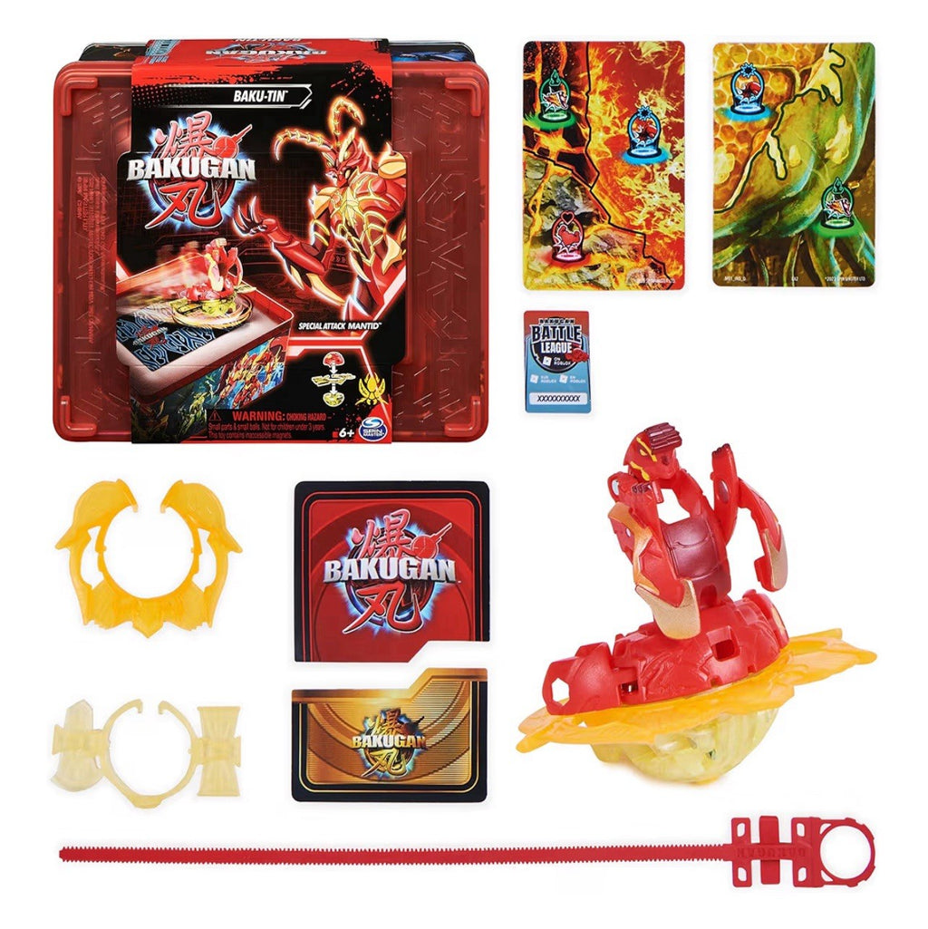 Bakugan Baku-tin with Special Attack Mantid, New Sealed (LOT OF 4)