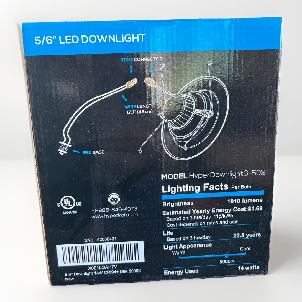 Hyperikon HyperDownlight6-402 LED 5-6” Downlight 14W 4000K Daylight Glow