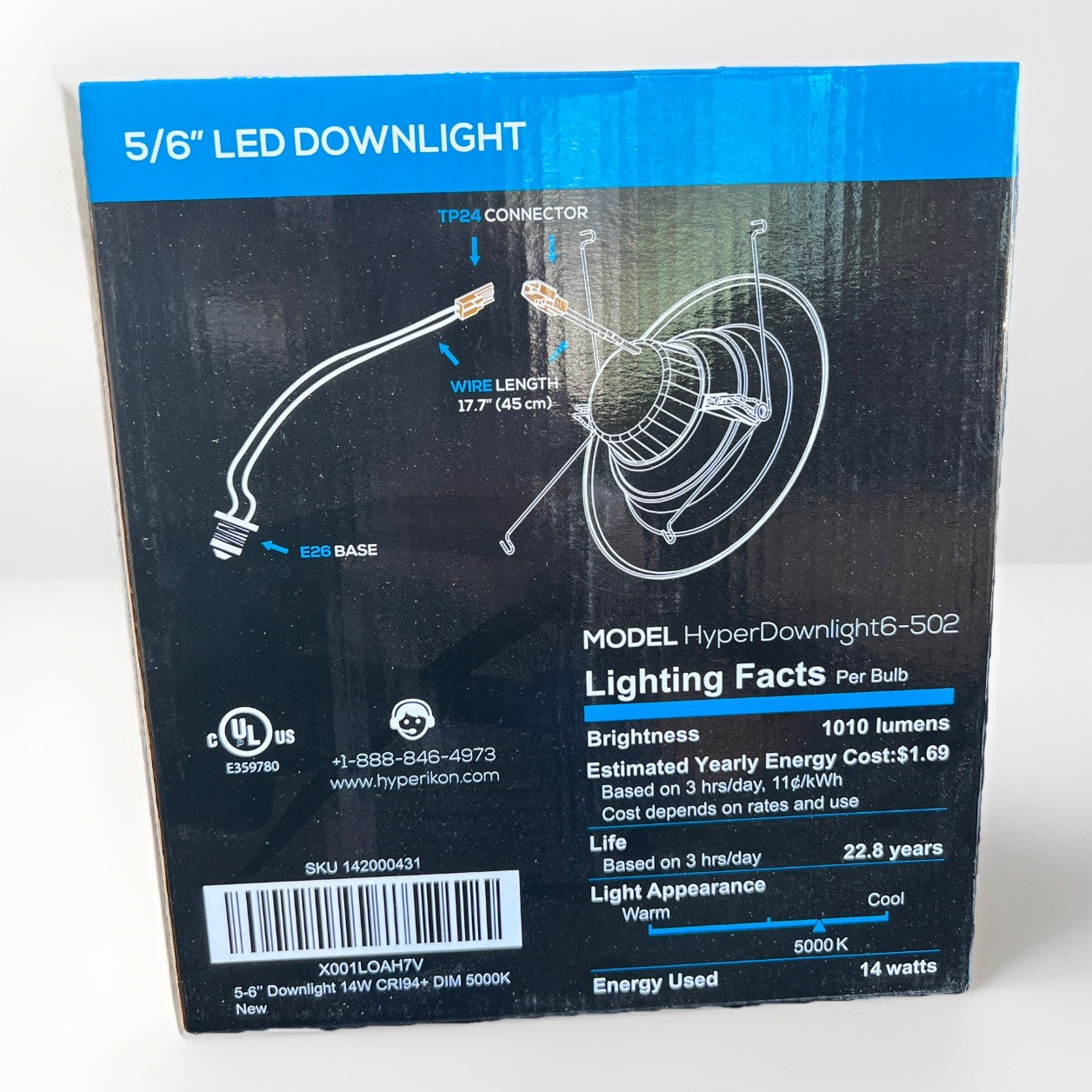 Hyperikon HyperDownlight6-402 LED 5-6” Downlight 14W 4000K Daylight Glow