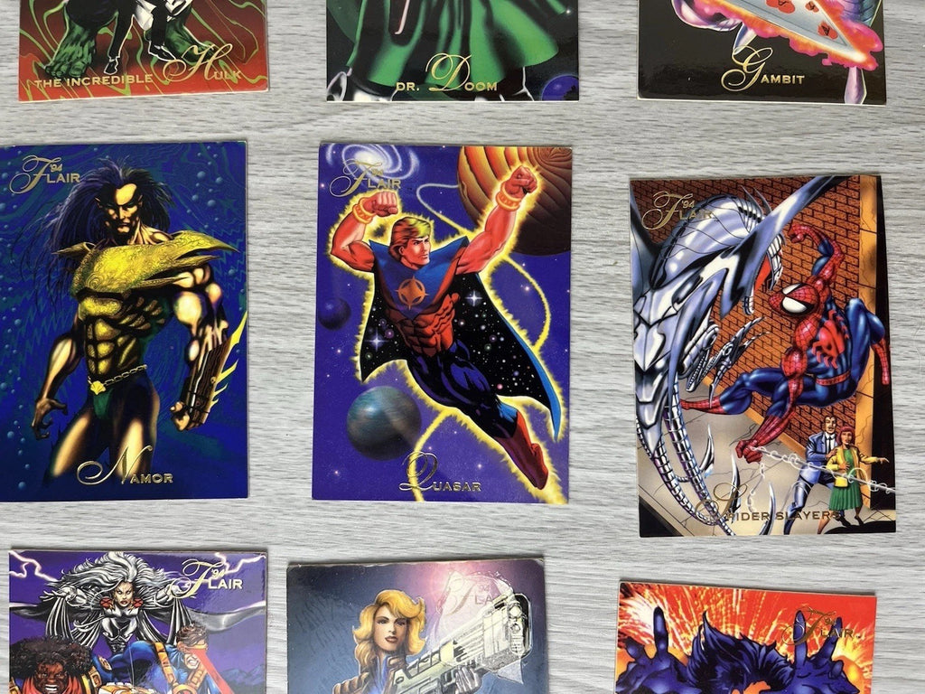 1994 Flair Marvel Cards Rare Collectible Lot - 29 Cards