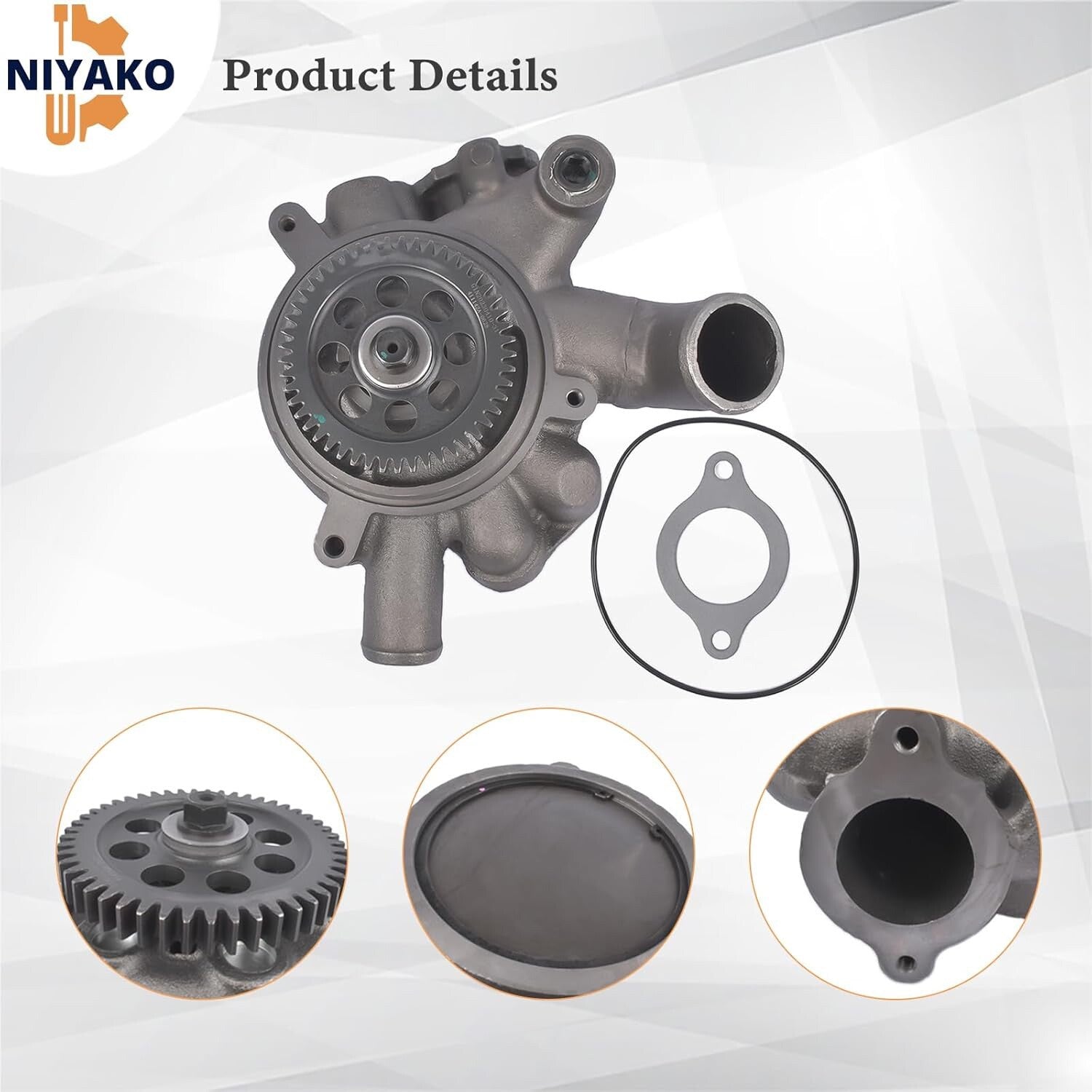 Car Engine Water Pump Replacement 49 Teeth DIA 124mm