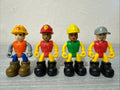 Nikko Toys LOT OF 4 2 Construction Workers 1 Fireman And 1 Machine Maker Figures