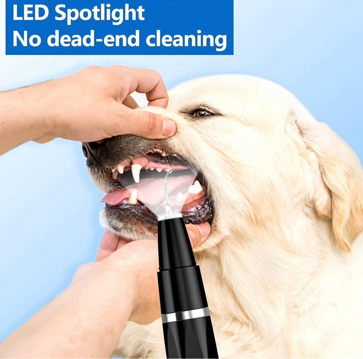 Sonic Electric Tooth Cleaner for Dogs - With Plaque Teeth Cleaning Kit