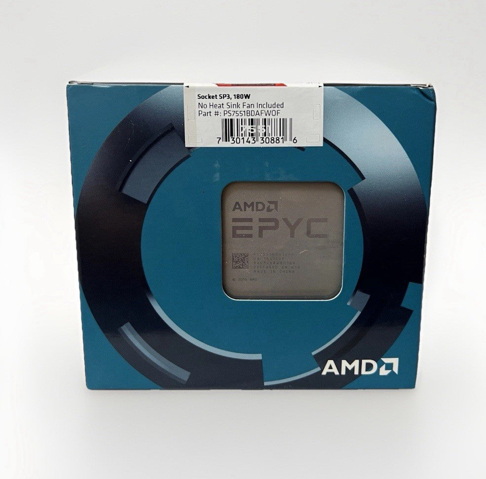 NEW AMD EPYC 7551 32 Core, 64 Thread  SP3 Socket CPU UNLOCKED (Sealed)
