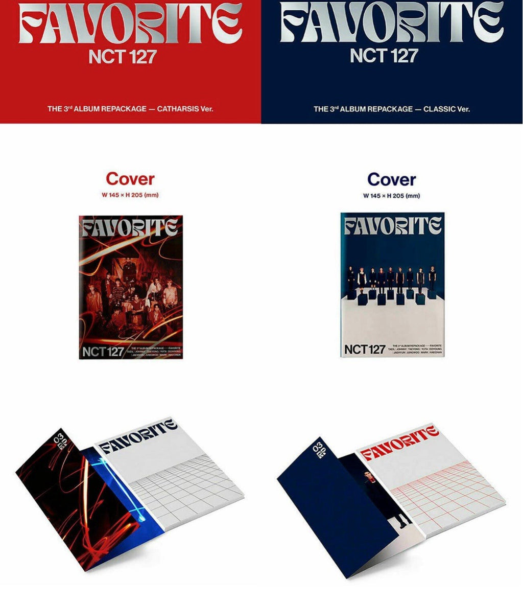 NCT 127 FAVORITE 3rd Repackage Album ( CATHARSIS + CLASSIC ) 2 Ver SET. 2ea CD