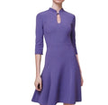 WHBM Purple Keyhole-Neckline Fit & Flare Dress - Size 6