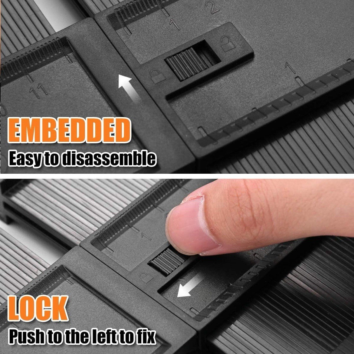 Saker Adjustable Measure Connection Profile Gauge 5+10 Inch - Precision Tool