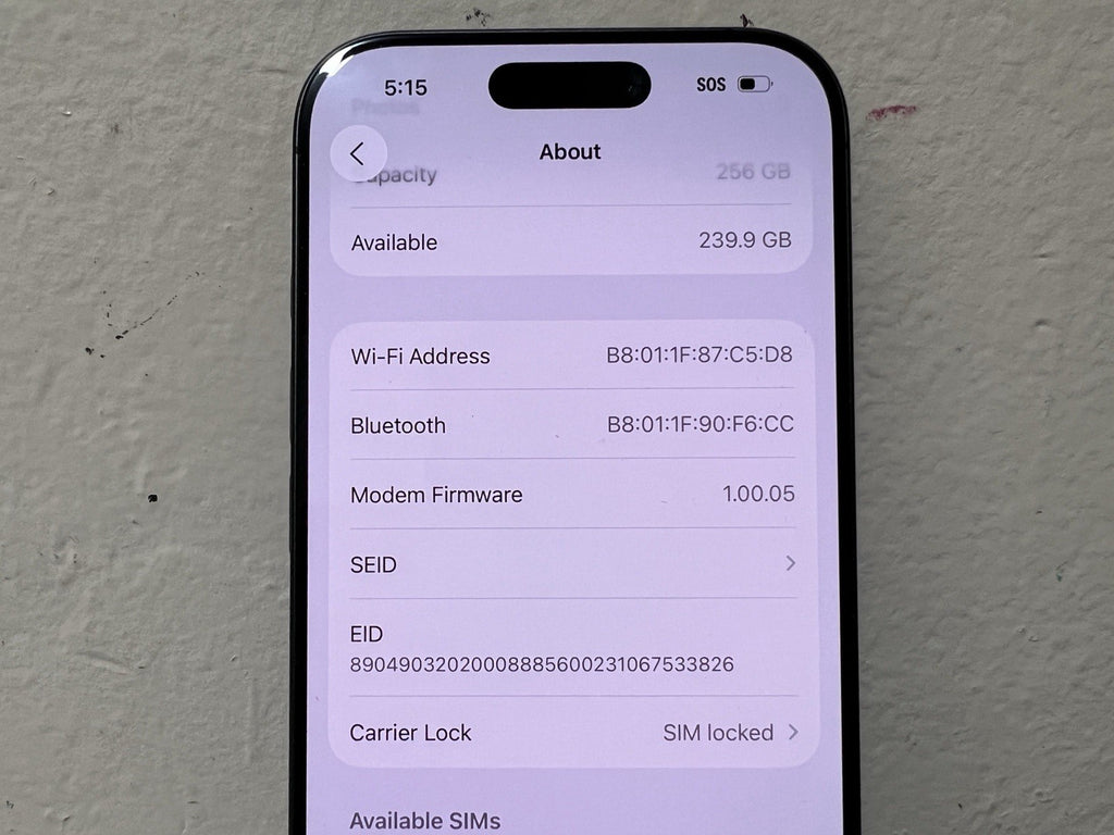 Apple iPhone 17 - 256 GB Blue 100% Battery EXCELLENT CONDITION (Locked Verizon)